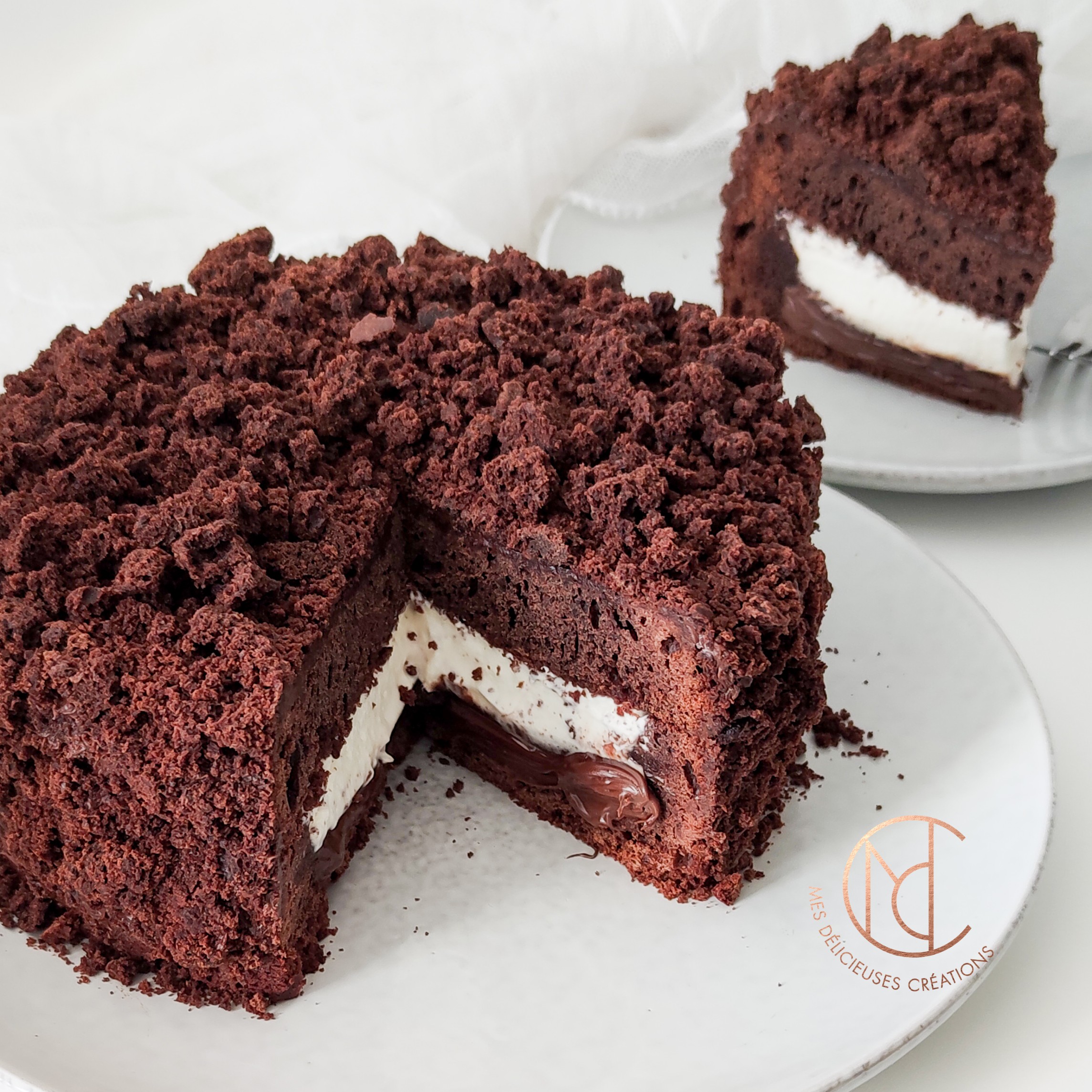 cake chocolat cœur vanille