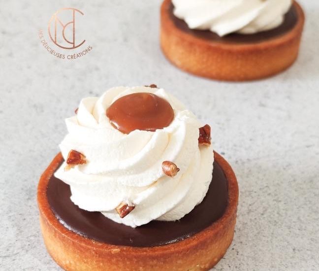 Tartelette chocolat et caramel noix de pécan