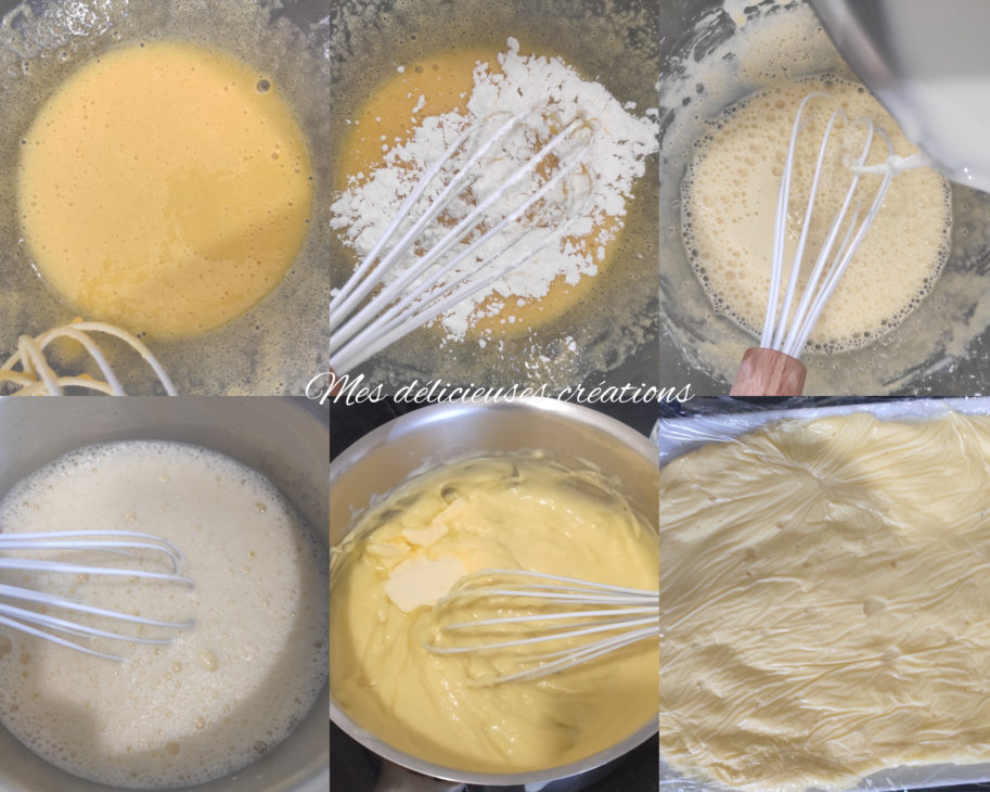 étape crème pâtissière