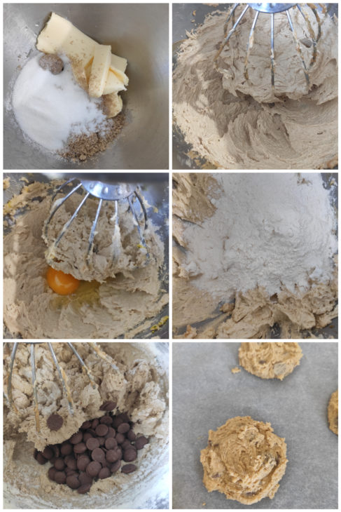 étapes préparation cookies beurre cacahuète
