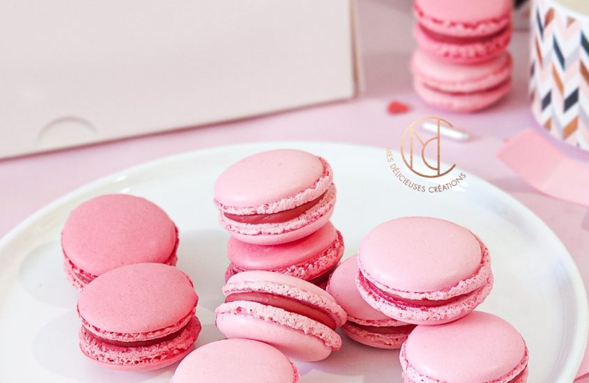 Macarons inspiration fraise