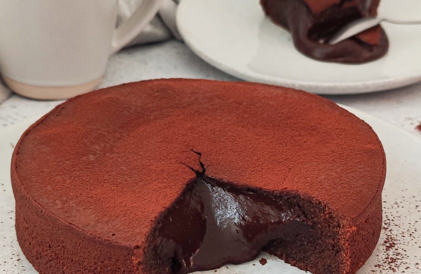 Fondant chocolat et crème de marrons