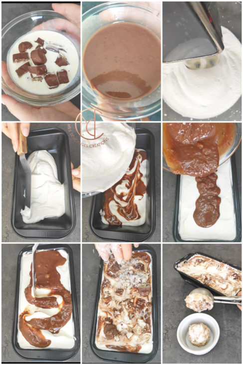 réalisation crème glacée bounty