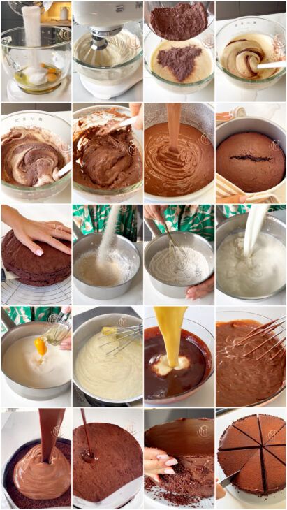 étapes préparation gâteau choco-fusion