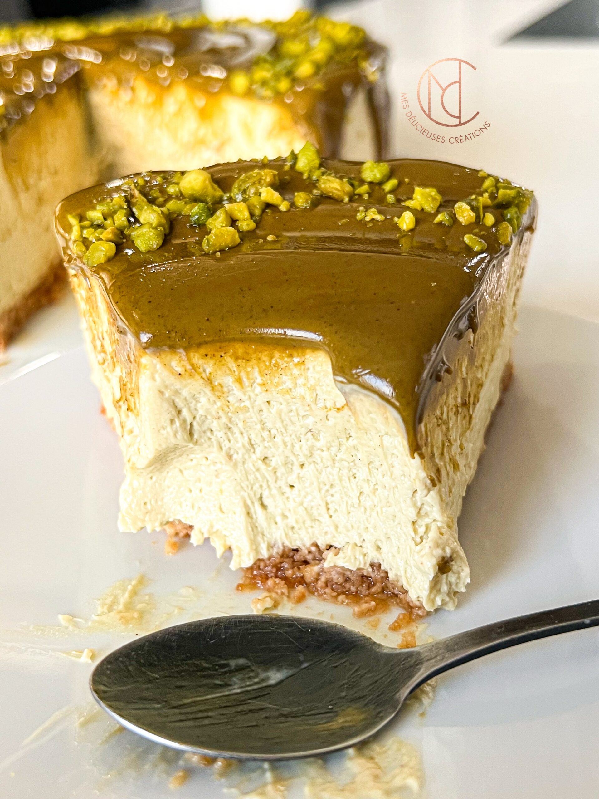 Cheesecake sans cuisson pistache Mes Délicieuses Créations